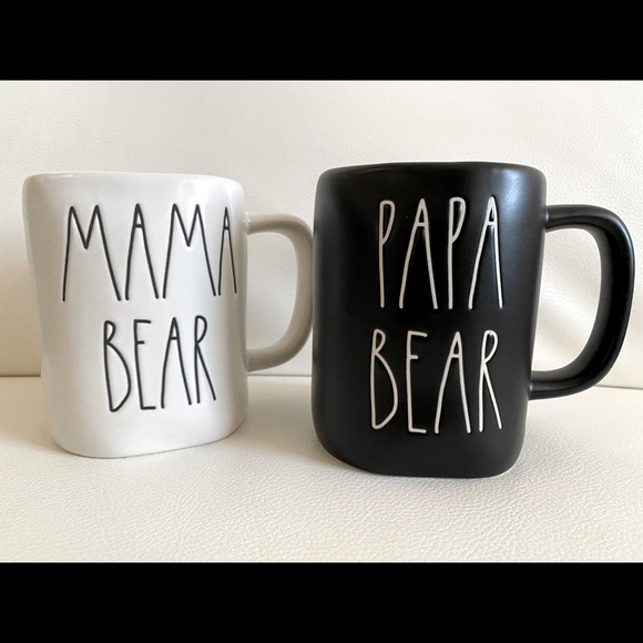 RAE DUNN Mama Bear and Papa bear Mugs. Authentic - Picture 1 of 5